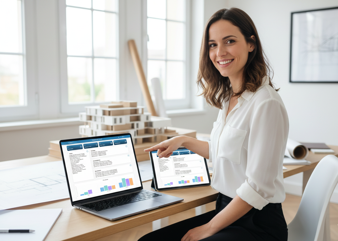 Professionnelle utilisant ClariPro